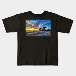 Anse Mamin Rock Formation at Sunset Saint Lucia Caribbean Kids T-Shirt